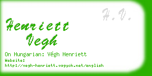 henriett vegh business card