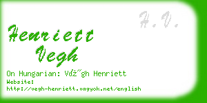 henriett vegh business card